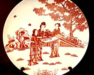 Large Japanese "Geisha Girl" plate