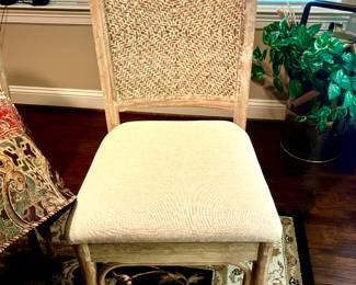 Raffia style back chairs
