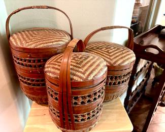Large vintage Chinese baskets
