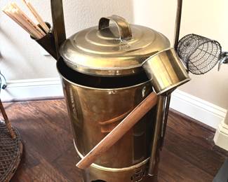 Thai vendor brass soup cart