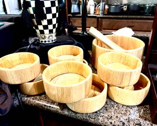 Wood salad set