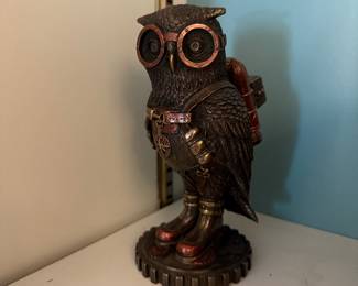 6” Bronze color composite owl Decor