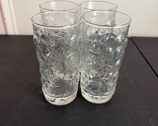 Set 4 vintage Libbey Orchard Fruit Tumblers
