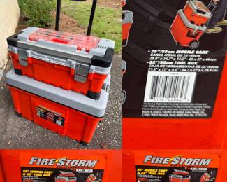 Black & Decker Fire Storm 25” Mobile Cart & 22” Tool Box