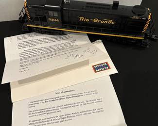 Highest & Best Offer Due
Lionel Rio Grande RS-3 Diesel Engine “Prototype”
Submit your highest and best offer by 3:00 PM on August 11, 2025.