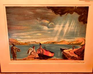 Salvador Dali signed and numbered print, “L’ange de Port Lligat”