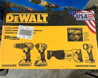 DeWalt 4pc 20v cordless power tool kit