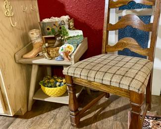 night stand with charging port, western decor
