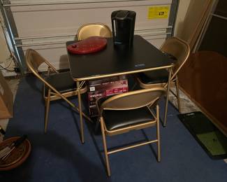 Card table & chairs, Keurig