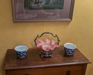 Vintage, Brides bowl, Artwork, Oak Chest