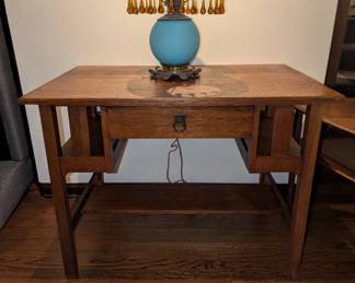 Mission Arts and Crafts oak desk