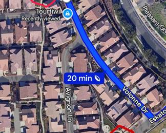 CIRCLED AREAS ARE PARKING
PLEASE USE ESKATON LOOP GATE.