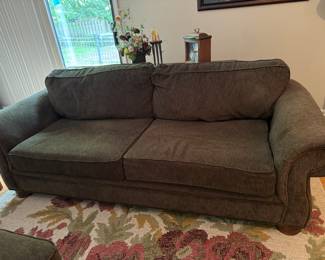Lazy bot two cushion sofa with matching over sized chair 