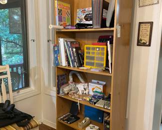 bookcase & office supplies