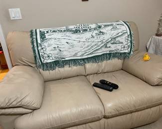 leather recliner, electric