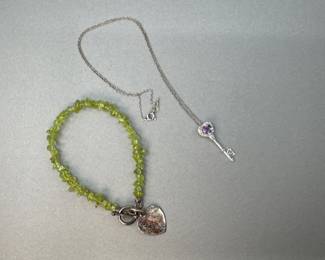 Sterling and Precious Stone Jewelry