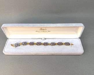 10K Amethyst Bracelet
