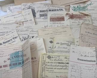 Antique receipts