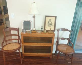 Another barrister bookcase and old chairs