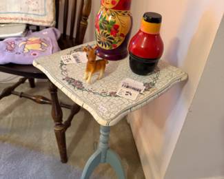 Polish Nesting Dolls (4 piece), Russian Nesting Dolls (7 piece), Shabby Chic Side Table