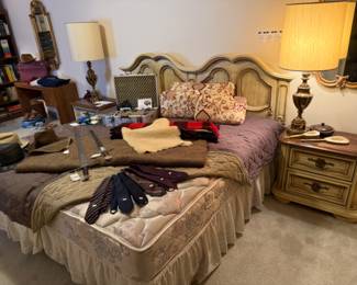 Twin Size Mattress & Boxspring, Twin Size Mattress & Boxspring, Stanley French Provincial Style King Size Headboard