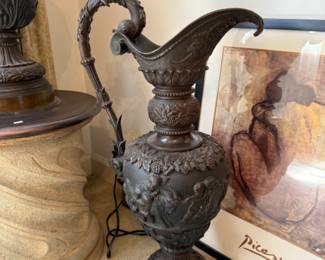 19th Century Bronze Ewers (B)