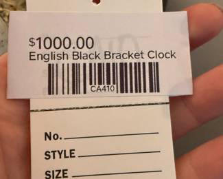 English Black Bracket Clock