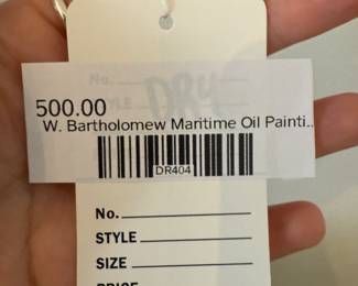 W. Bartholomew Maritime Oil Painting