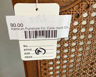 American Furniture Co. Cane-back Chair