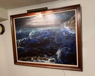 Stormy Seascape Oil Painting