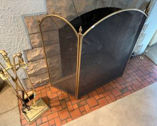 Fireplace Screen and Tools