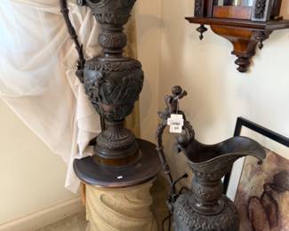 19th Century Bronze Ewers (A), 19th Century Bronze Ewers (B)