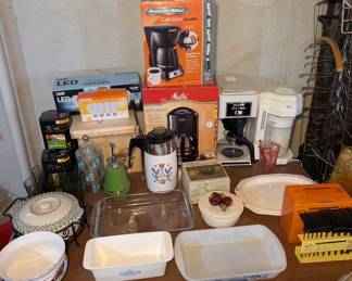 Coffee Makers - Corningware - Table with Chairs
