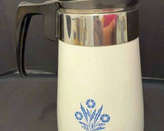 Vintage Corning Ware 9Cup Percolator Coffee Pot  Cornflower Blue