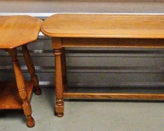 Solid Wood Side Table Console Table  2Piece Set