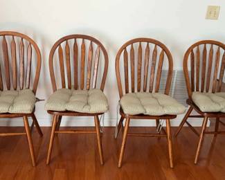 4 Spindle Back Chairs 