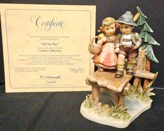 Goebel Hummel On Our Way Figurine  Century Collection with Certificate  Box