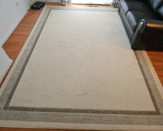 LL Bean Cream And Brown Area Rug 8 Ft X 10 Ft 