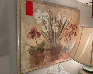 Floral painting - 26 x 34 inches - $40+tax
