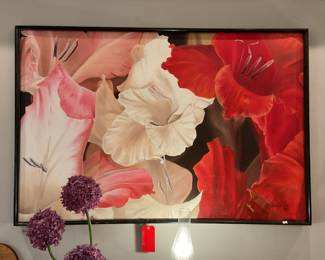 Hervatin ‘88 hibiscus oil on canvas signed 36” x 54” $175 + tax