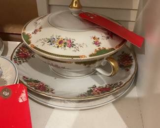 Czechoslovakia floral covered serving bowl $15 + tax