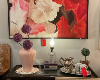 Hervatin ‘88 hibiscus oil on canvas signed 36” x 54” $175 + tax