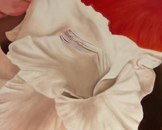 Hervatin ‘88 hibiscus oil on canvas signed 36” x 54” $175 + tax