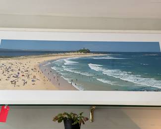 Nobbys beach summer framed photograph 32” x 64” $500 + tax