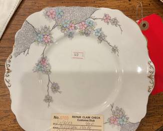 Coldough china floral plate $15 + tax