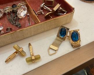 Vintage gold and silver toned cuff links $5 + tax each