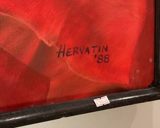 Hervatin ‘88 hibiscus oil on canvas signed 36” x 54” $175 + tax