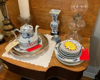 Winterling Blue Saks Porcelain Copenhague saucers - $37.50 + tax