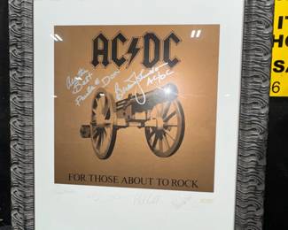 Signed AC DC Art Orlando Estate Auction