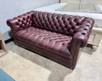 Tufted Leather Sofa Orlando Estate Auction